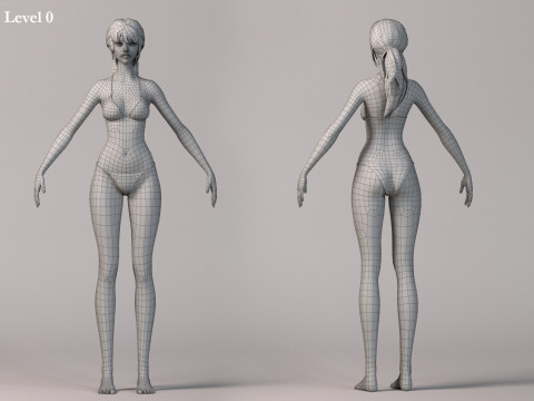 Female Base Model Rig Model 3D