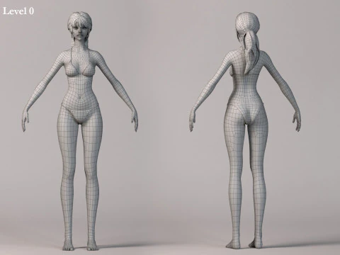 Female Base Model Rig 3D Model