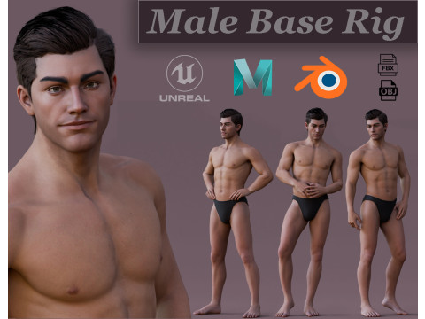 Male Base Rig 3D Model