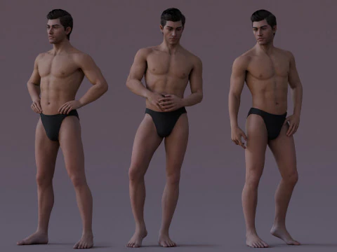 Male Base Rig 3D Model