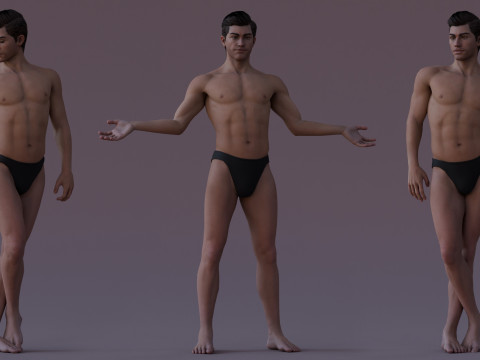 Impianto base maschile Modello 3D