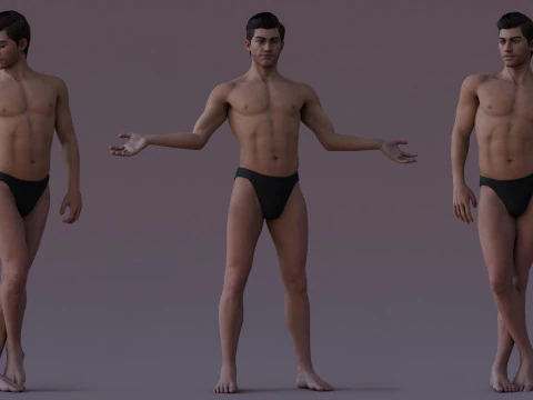 Male Base Rig 3D Model