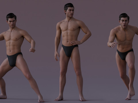 Impianto base maschile Modello 3D