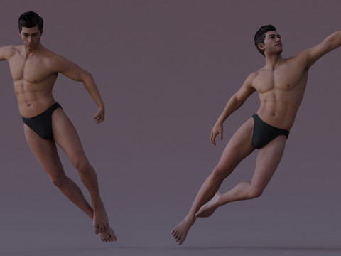 Impianto base maschile Modello 3D