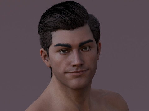 Impianto base maschile Modello 3D