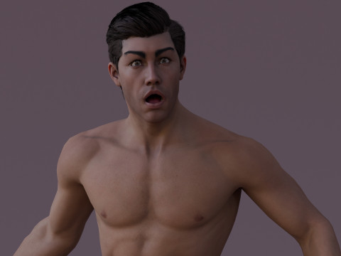 Impianto base maschile Modello 3D