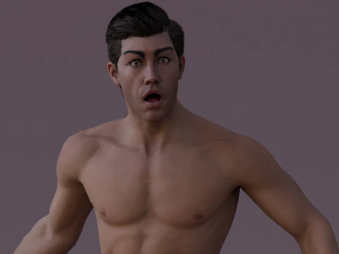 Male Base Rig 3D Model