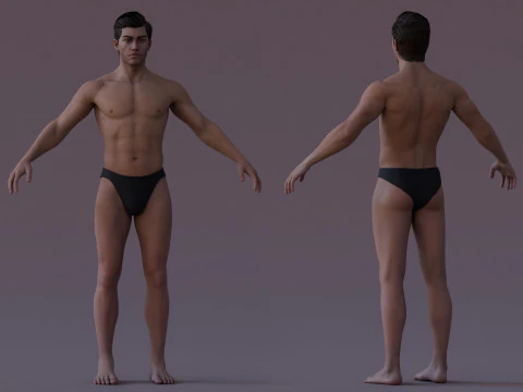 Male Base Rig 3D Model