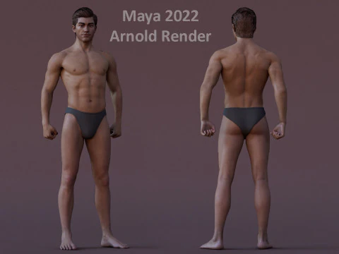 Male Base Rig 3D Model