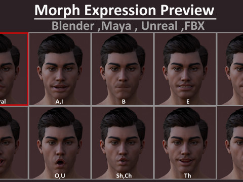 Impianto base maschile Modello 3D