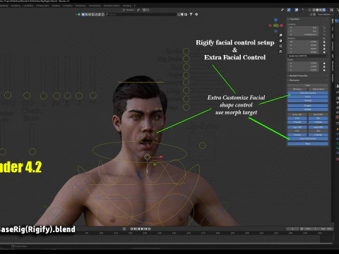 Male Base Rig 3D Model