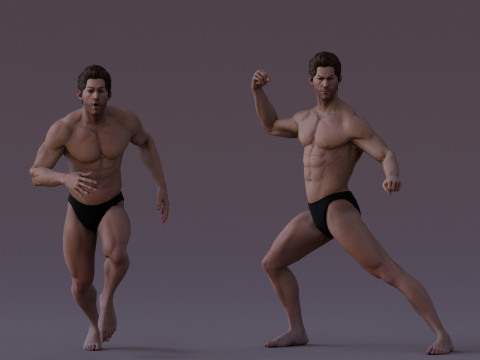 男性基础钻机 3D 模型