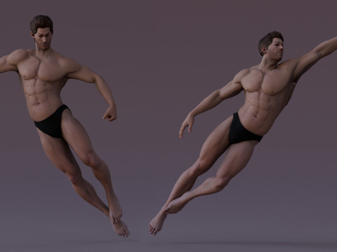 男性基础钻机 3D 模型