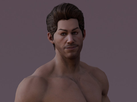 男性基础钻机 3D 模型