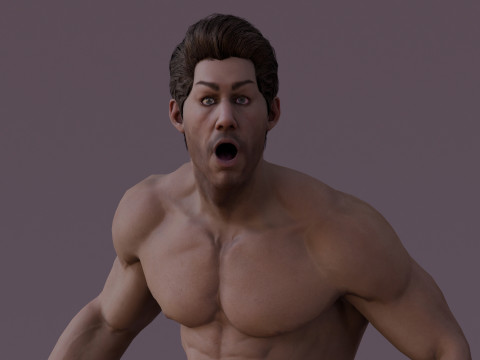 男性基础钻机 3D 模型