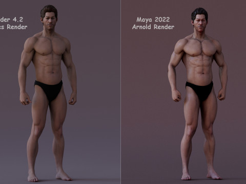 男性基础钻机 3D 模型