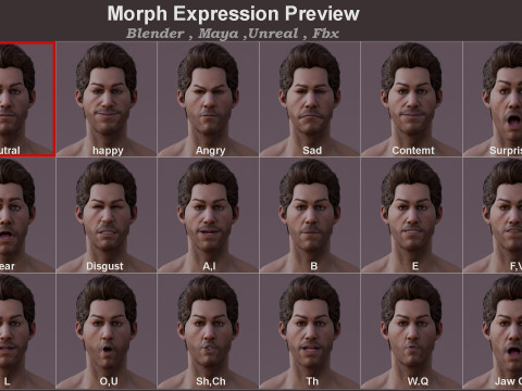 男性基础钻机 3D 模型