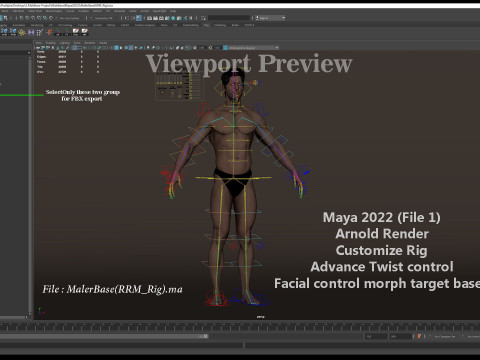 男性基础钻机 3D 模型
