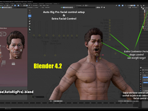 男性基础钻机 3D 模型
