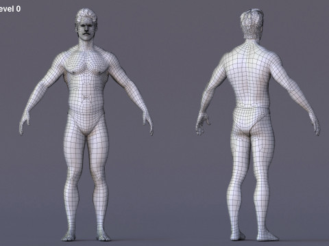 男性基础钻机 3D 模型