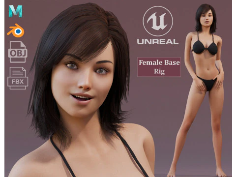 女性基础钻机 3D 模型