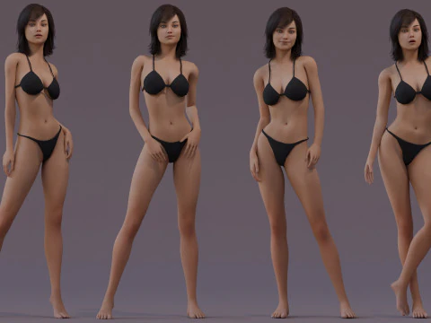 女性基础钻机 3D 模型