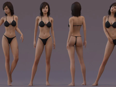 女性基础钻机 3D 模型