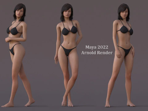 女性基础钻机 3D 模型