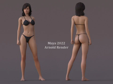 女性基础钻机 3D 模型
