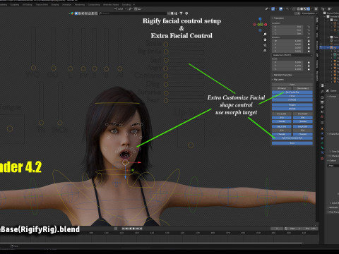 メスベースリグ 3Dモデル