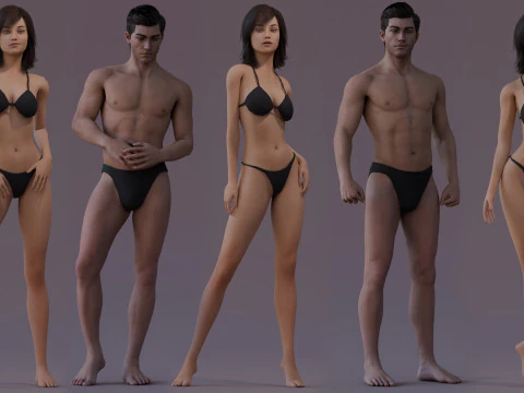 Male Female Base Rig 3D Model