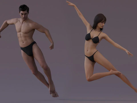 Male Female Base Rig 3D Model