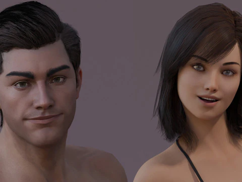 Male Female Base Rig 3D Model
