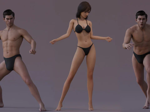 Male Female Base Rig 3D Model