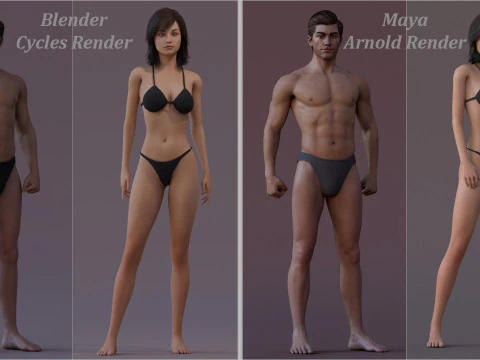 Male Female Base Rig 3D Model