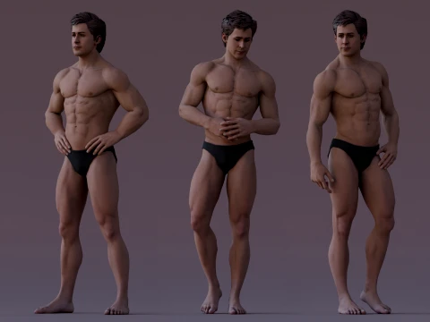 Male Base Rig 3D Model