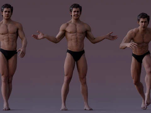 Male Base Rig 3D Model