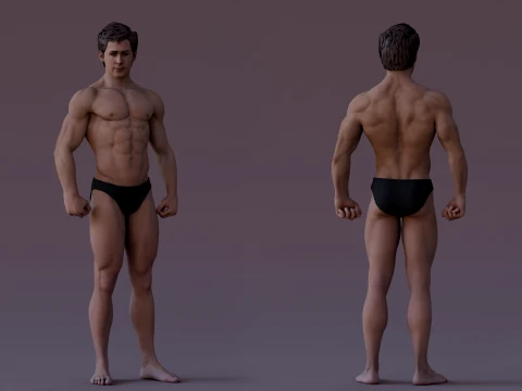 Male Base Rig 3D Model