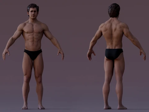 Male Base Rig 3D Model