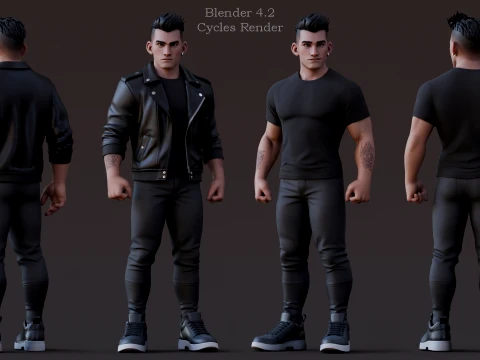 Cartoon Man Rig 3D Model