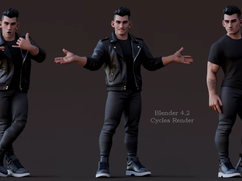 Cartoon Man Rig 3D Model