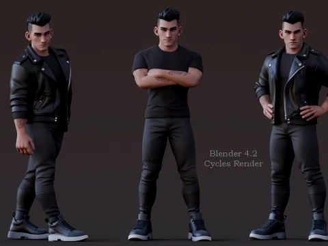 Cartoon Man Rig 3D Model