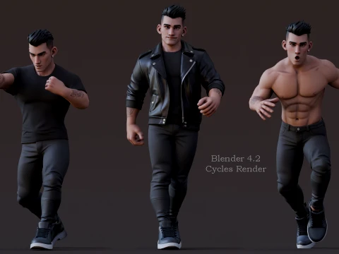 Cartoon Man Rig 3D Model