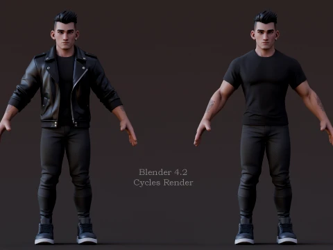 Cartoon Man Rig 3D Model