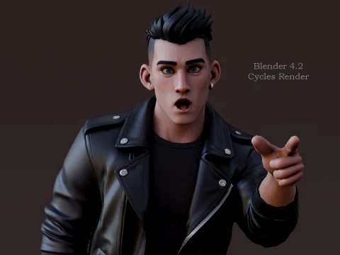 Cartoon Man Rig 3D Model