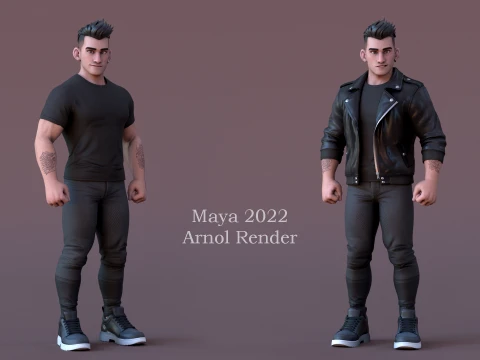 Cartoon Man Rig 3D Model