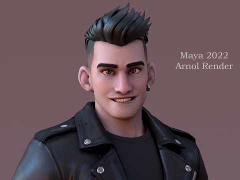 Cartoon Man Rig 3D Model
