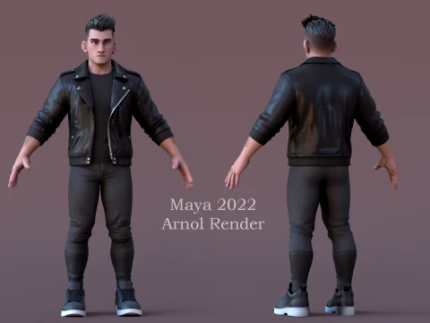 Cartoon Man Rig 3D Model