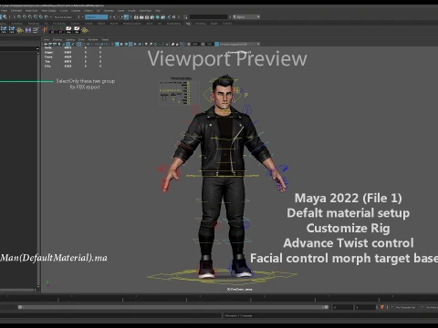 Cartoon Man Rig 3D Model