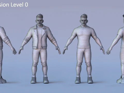 Cartoon Man Rig 3D Model